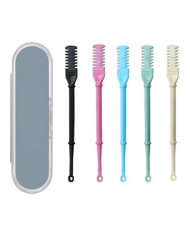 5PCS Nose Hair Remover Nose Hair Trimmer Nose Hair Trimmer for Women Double Sided Nasal Hair Cutter Nostril Hair Trimmer with Storage Box for Women Nose Clippers for Men