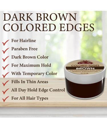 OKAY Colored Edges Dark Brown 2oz - Natural Edge Control for Flawless Styling | Shop Now - Buy Online on GoSupps.com