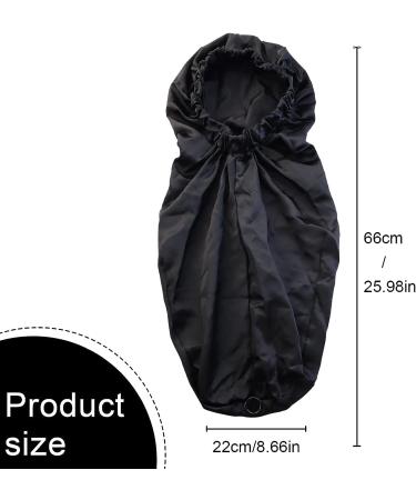 TCOTBE 3 Pcs Foldable Extra Long Stain Satin Hair Bonnet Set - Blue - Buy Online on GoSupps.com