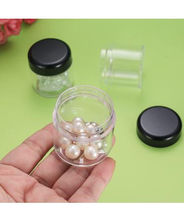 20 Pieces Empty Cream Cans - 40ml Transparent Plastic Containers for Cosmetics & Lip Balm with 3 Mini Black Spatulas | International Shipping - Buy Online on GoSupps.com