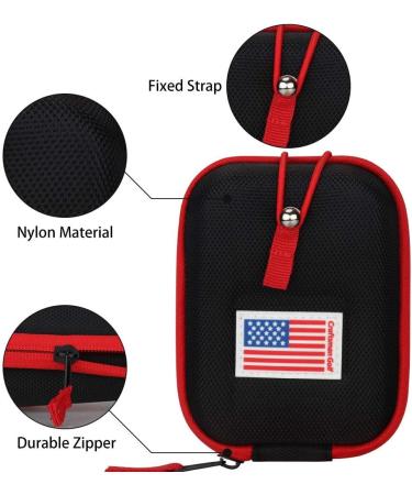 USA Flag Hard Shell Rangefinder Case for Tectectec, Callaway - Customizable with Your Name - Black with Red Edge | Craftsmangolf.com - Buy Online on GoSupps.com
