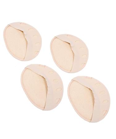Foot Cushion Pointe Shoe Toe Pads Stress Pain Relief 2 Pairs High Heeled Shoes Breathable Forefoot Pad Forefoot Patch (Skin Color)