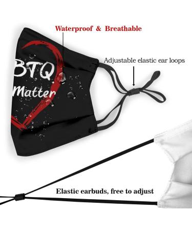 Face Mask Breathable LGBTQ Lives Matter Dustproof Masks for Adults and Teens Thanksgiving Gift Medium Black - Buy Online on GoSupps.com