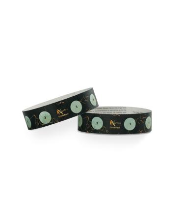 Xantus drink check bracelet - black - 4 test fields (4 pieces) - Your protection against ko drops + test your drink + safely celebrate 4 pieces (4 -test band)