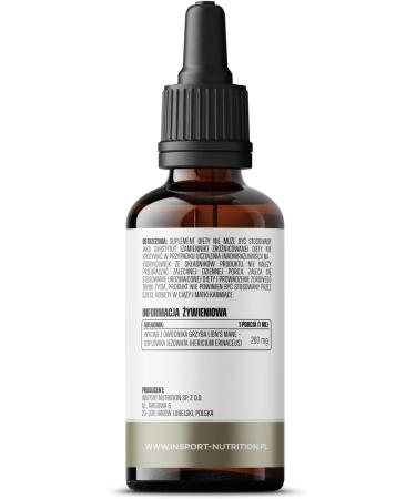 Lion's Mane - Hericium Erinaceus Extract 10: 1-30 ml Natural Drops - Functional Liquid Mushroom Extract: Promotes Brain Health - Alcohol Free - Insport Nutrition - Buy Online on GoSupps.com