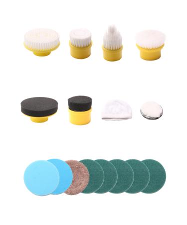 16 Replaceable Brush Heads for Electric Spin Scrubber Cordless Power Shower Cleaning Brush for Kitchen  Bathroom  Shower  Tub  Tile  Floor  Car