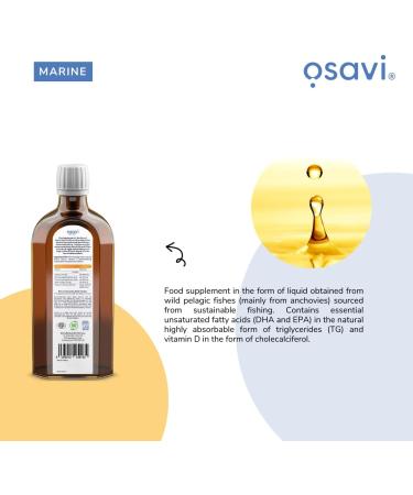  OSAVI Osavi Daily Omega + D3 1600mg Omega 3 (Natural Lemon) - 250 ml. - Buy Online on GoSupps.com