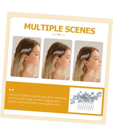 Housoutil Crystal Side Hair Comb Flower Girl Headpiece Wedding Bridal Hair Comb Crystal Hair Accessories Hair Accessories for Prom Combs Wedding Headdress Zircon Hairpin Alloy Bridesmaid - Buy Online on GoSupps.com