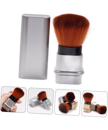 Ipetboom Nail Dust Brush Nail Powder Brush Blush Brush Retractable Puff Makeup Brush Nail Dust Remover Brush Nail Brush Abs Electroplating Brush Handle Multipurpose Travel 8.2x3.3cm Silver - Buy Online on GoSupps.com