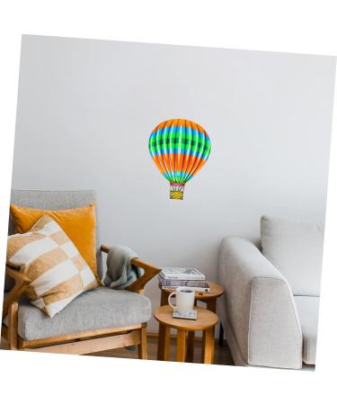 STOBAZA Iron Hot Air Balloon Outdoor Wall Hanging Home Ornament Wall Art Decors Household Child Interior 20.6x26.5x0.5cm As Shown3 - Buy Online on GoSupps.com