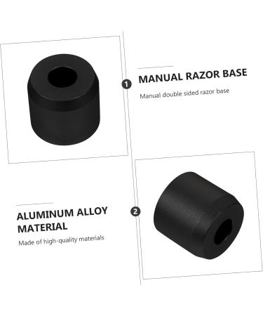 JECOMPRIS Razor & Brush Stand | Metal Razor Holder for Manual Shavers | Practical Black Toothbrush Base | 3.8x3.3cm - Buy Online on GoSupps.com