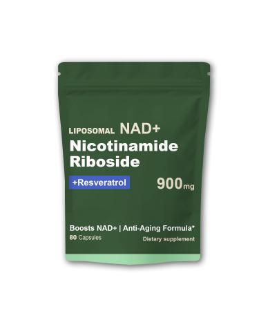 Quackiki Liposomal NAD Supplement with NAD Nicotinamide Riboside Resveratrol 900 MG Boost NAD+ for Cellular Health Anti-Aging Energy Focus - 80 Capsules-44