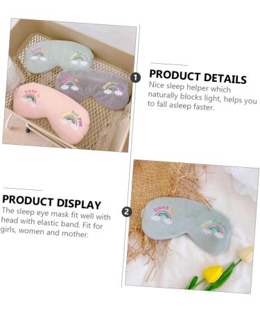 FRCOLOR 4pcs Rainbow Eye Masks & Headbands - Perfect Travel Blindfolds for Kids | Comfortable Sleep Eye Covers - Buy Online on GoSupps.com