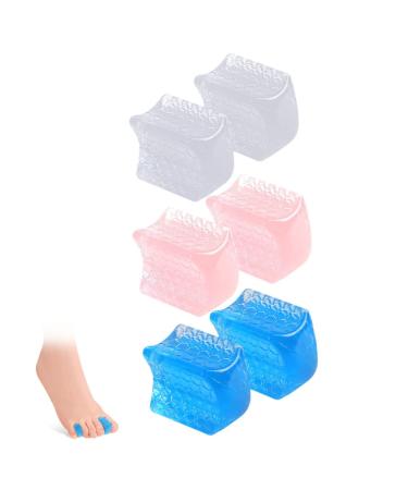 6pcs Eversion Toe Separator Pedicure Tools Thumb Splints Manicure Tools Bunion Wrap Pedicure Toe Separator Hammer Toe Bunion Bunion Correctors Toe Stretcher As Shown 2.8x2.2cm