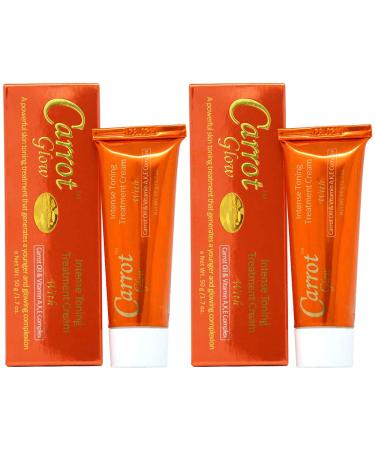 Carrot Glow Intense Toning Treatment Cream 1.7 oz (Pack of 2)