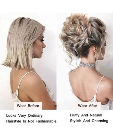 Scrunchie hair Bun Updo Hairpiece Messy Bun Hairpiece Voluminous Curly wavy Messy Hair Bun ponytail Extensions for Women Girls (#24) - Buy Online on GoSupps.com