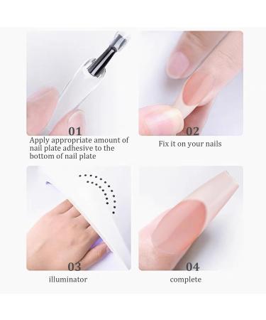 Press On Nails 10 Sheets Color Long Press On Nails With White Edge 12 Size Full Cover Stick On Nails Simple Style False Nails For Women Girls Nail Art Style3 - Buy Online on GoSupps.com