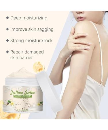 Raevior Beef Tallow Vanilla Cream Moisturizer for Face and Body Firming Tallow Ointment for Dry Skin Nourishing Skin Balm with Glycerin and Beeswax Moisturizing Butter 6 - Buy Online on GoSupps.com