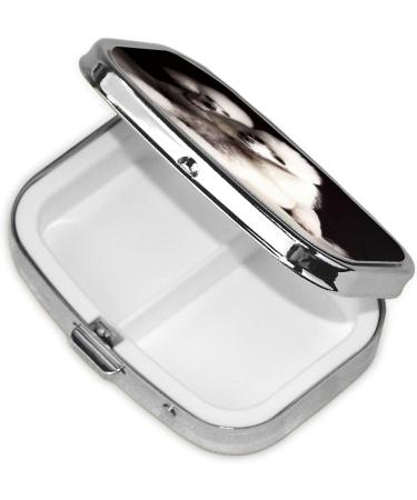 French Poodle Travel Pill Case - Cute 2 Compartment Pill Box Organizer for Purse & Gifts - Buy Online on GoSupps.com