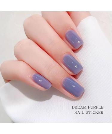 JMEOWIO Semi Cured Gel Nail Strips Black Purple Gel Nail Stickers Nail Supplies Nail Art Design Decoration Accessories - Buy Online on GoSupps.com
