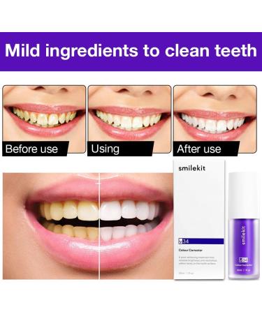 Hiullen Purple Teeth Whitening Toothpaste - 3 Pack | Effective Stain Removal for Whiter Teeth - Buy Online on GoSupps.com