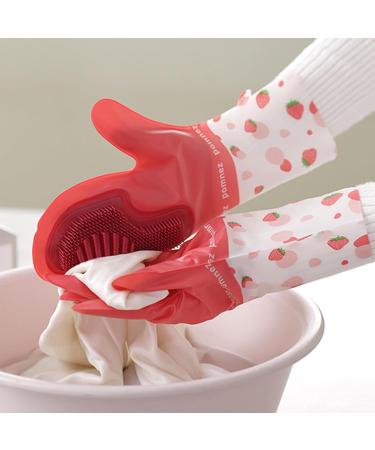 Easy-to-use Housework Gloves Strawberry Brush 2pcs Waterproof Convenient Powerful Cleaning Versatile for B - Buy Online on GoSupps.com