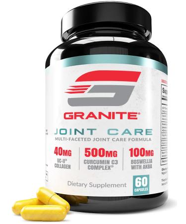 Granite Joint Care: Premium UC-II Collagen Turmeric Curcumin C3 AKBA Boswellia + More - All-in-One Support for Joint Mobility Comfort & Strength (60ct)