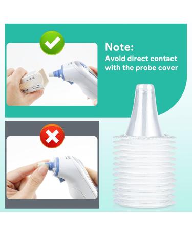 Buy 100 Pieces Brown Fever Thermometer Protective Caps | Compatible with All Brown Thermoscan Ear Covers - Ideal One-Way Covers for Accurate Temperature Measurement - Buy Online on GoSupps.com