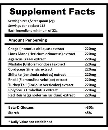 Organic Mushroom Extract Powder - 10 Blend Lions Mane, Cordyceps, Reishi, Shiitake, Turkey Tail - Nootropic Brain Supplement for Energy, Focus & Immune Support - Buy Online on GoSupps.com