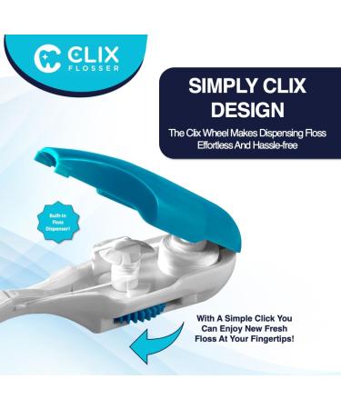 Automatic Dental Flosser - Reusable Refillable Travel-Friendly | Refreshing Teeth & Breath | Easy Click-to-Use Solution for Plaque Removal (Green - Buy Online on GoSupps.com