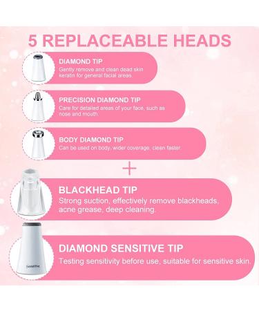 YBLNTEK Professional Diamond Microdermabrasion Machine for Face and Body - Acne Treatment with 5 Tips and 100pcs Filters - Buy Online on GoSupps.com