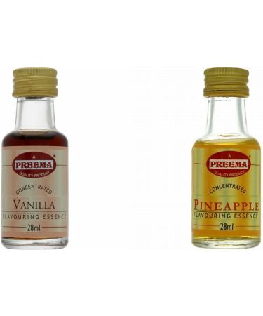 Preema Vanilla Essence - 28ML And Preema Pineapple Flavouring Essence - 28ml Prefect For Baking | Halal | Premium Quality - Buy Online on GoSupps.com