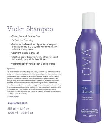 LOMA Violet Shampoo 12oz - Sulfate Paraben & Gluten Free | International Shipping Available - Buy Online on GoSupps.com