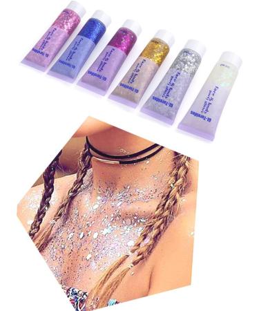 GL-Turelifes Chunky Glitter Gel 50ml - Blue Festival Cosmetic Glitter for Face, Hair, Nails, and Makeup - Long Lasting and Easy to Apply/Remove - Buy Online on GoSupps.com