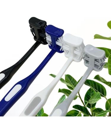 6-Page Super Soft Round Toothbrush | Complete Teeth Coverage & Deep Cleaning | Portable Dental Care for Adults & Kids | 4-Pack in Gray - Buy Online on GoSupps.com