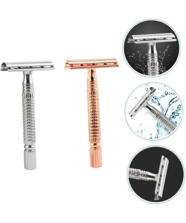 Minkissy 2-Pack Rapid Razor Shaving Kit for Men - Perfect Father's Day Gift | Wet Shaving Tool with Zinc Alloy Head - Buy Online on GoSupps.com