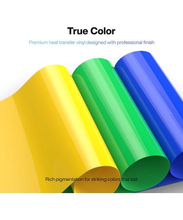 Primology Heat Transfer Vinyl 35 Pack - Premium Iron On Vinyl HTV for T-Shirts - 31 Assorted Colors - Ideal for Cricut Silhouette - 12 x 10 Sheets - Heat Press Compatible - Buy Online on GoSupps.com