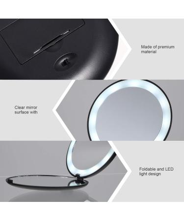 Led Portable Mirror Small Compact Mirror Travel Mirror Folding Vanity Magnifying Pocket Mirror Small Womens Wallet Woman Wallet Ladies Wallets Girl Mirror Mini Miss Magnifier Abs - Buy Online on GoSupps.com