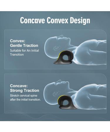 Neck Stretcher for Pain Relief - Cervical Traction Device Pillow for Muscle Relaxation and TMJ Pain Relief in Black - Buy Online on GoSupps.com