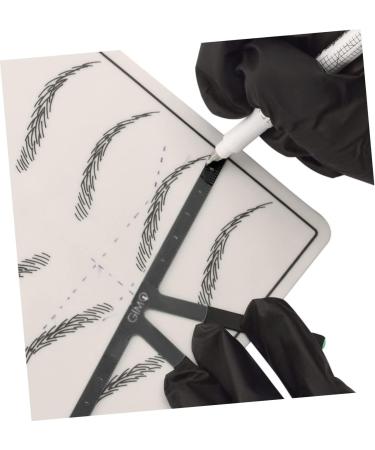DOITOOL Embroidery Eyebrow Ruler Makeup Stencil Microblading Gauge Ruler Creative Eyebrow Measuring Tool Set 13.8x7cm Black - Buy Online on GoSupps.com