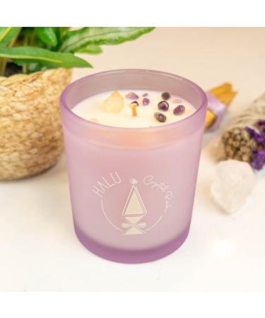 Premium Lavender & Vanilla Scented Candle in Wooden Box | 100% Natural Soy | Aromatherapy & Meditation | Ideal Gift for Women | Reiki Infused - Buy Online on GoSupps.com