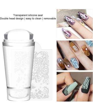 Buy Silicone Nail Art Stamp & Container - Manicure Tools for Perfect Stamped Nails | Eco-Friendly & Durable - Buy Online on GoSupps.com