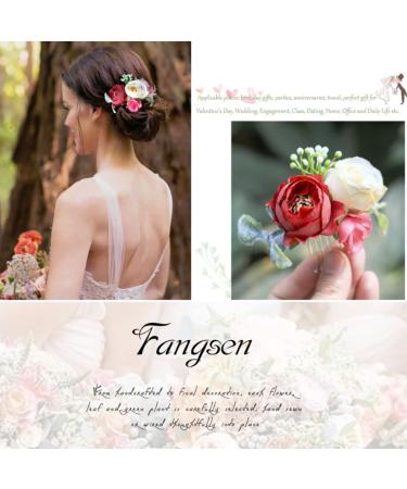 Fangsen Silver Wedding Roses Flower Hair Comb - Bridal Floral Hair Clip for Women and Girls - Buy Online on GoSupps.com