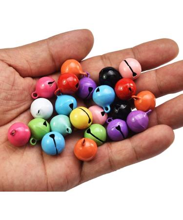 100 Pack 14mm Colorful Christmas Jingle Bells - Small Mini Bells for Holiday Home Decoration, DIY Crafts, Bracelet, Key Chain, Pets Collar - Buy Online on GoSupps.com