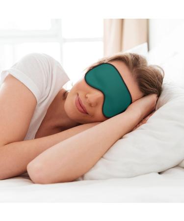 Solid Dark Green Eye Mask - Soft Elastic & Adjustable Sleep Mask for Men & Women | International Shipping Available - Buy Online on GoSupps.com