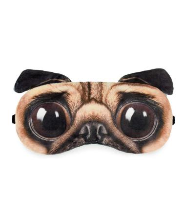 HXINFU Funny Pug Dog 3D Eye Masks for Sleeping Blinders for Men Home Office Dog 13