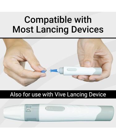 Vive Easy-Twist Lancets for Diabetes - 300 Count 30 Gauge Single Use Finger Pricker for Glucose Monitoring - Safe & Disposable Testing Needles - Buy Online on GoSupps.com
