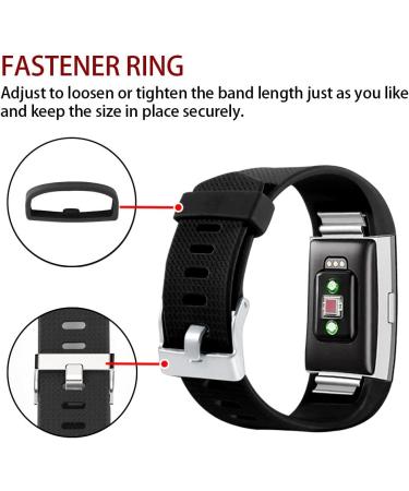 POY Fitbit Charge 2 Replacement Bands - Black Small Adjustable Sport Wristbands - Buy Online on GoSupps.com