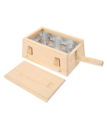 Iwowhero box Moxibusion-Box mugwort device Moxibustion Box with scalding protection MOXA stick holder Warmenner tool MOXA stick holder Moxa healing box wooden adjustable instrument