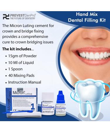PREVEST DenPro Micron Glass Ionomer Dental Luting Cement - Natural Shade, High Strength Tooth Filling Repair Kit - Buy Online on GoSupps.com
